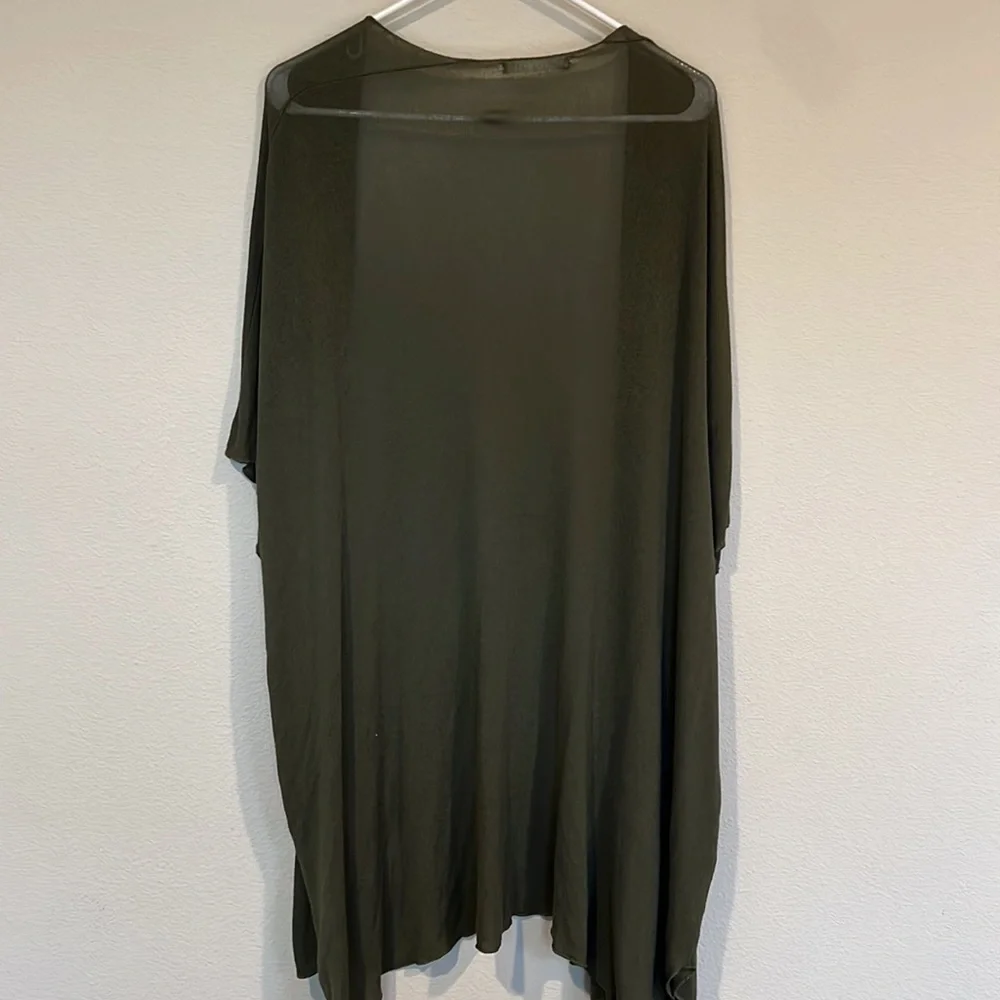 Green Short Sleeved Cardigan - Picture 3 of 4